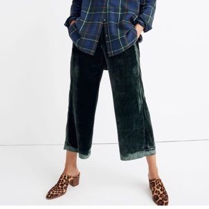 Madewell Green Velvet Huston Pull-On
Crop Pants